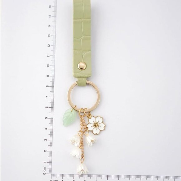 4PCS Flower Keychain Cute Handbag Key Chain Personalized Key ring Golden for Wom - Picture 6 of 8